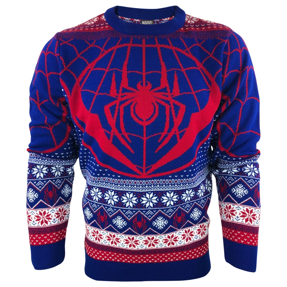 Image of Officially Licensed Spiderman Fairisle Knitted Jumper