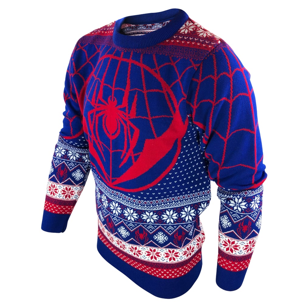Image of Officially Licensed Spiderman Fairisle Knitted Jumper