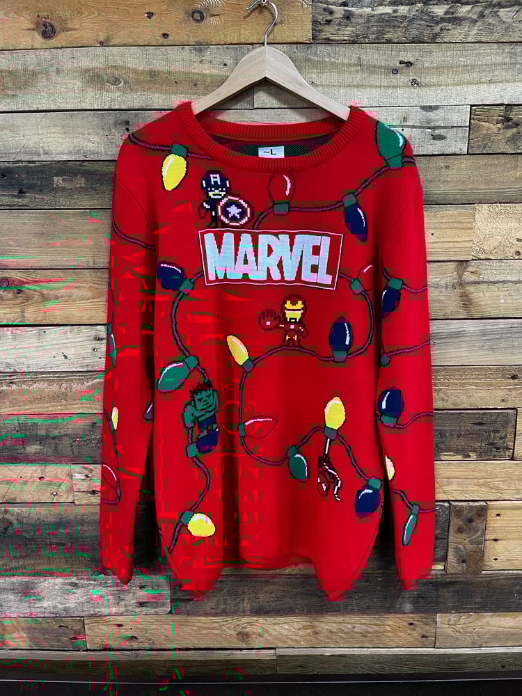 Image of Officially Licensed Marvel Lights Knitted Jumper