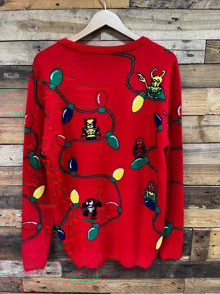 Image of Officially Licensed Marvel Lights Knitted Jumper
