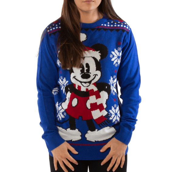 Image of Officially Licensed Mickey Mouse Snowfall Knitted Jumper