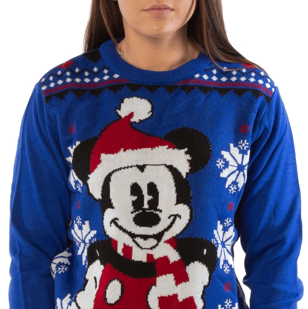 Image of Officially Licensed Mickey Mouse Snowfall Knitted Jumper