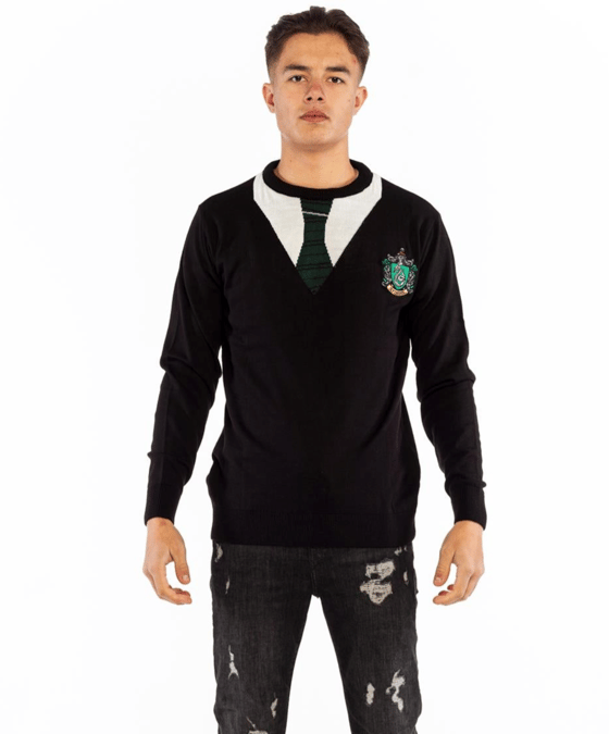 Image of Officially Licensed Slytherin Harry Potter Uniform Knitted Jumper