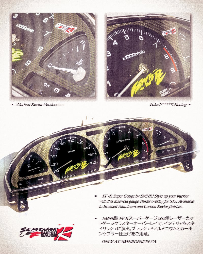 FF-R Super Gauge - S13 Cluster Overlay