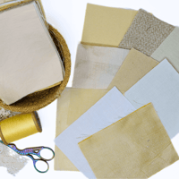 Image 1 of 4" x 5" Blank Fabric Patches - Assorted Fibres