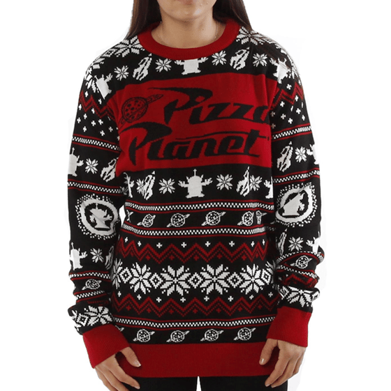Image of Officially Licensed Red Pizza Planet Toy Story Knitted Jumper