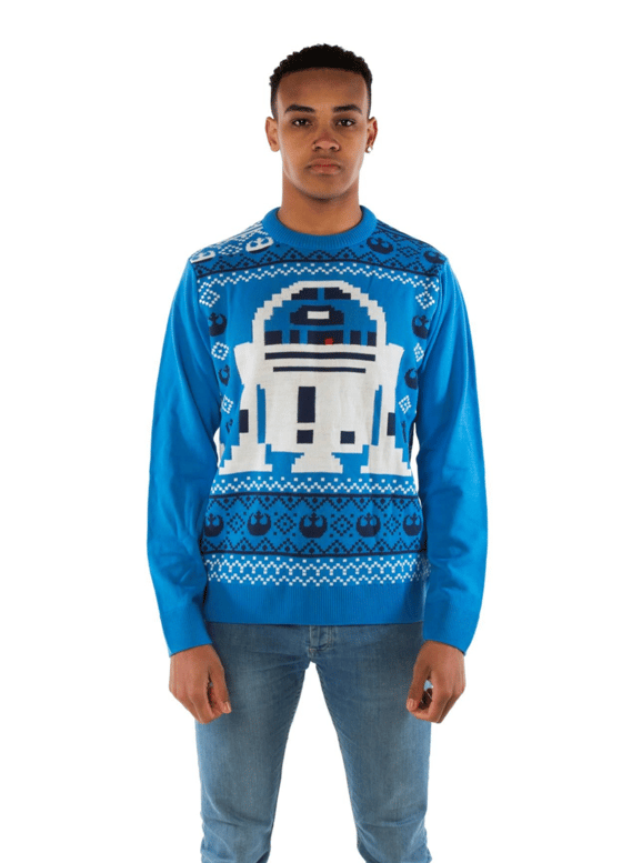 Image of Officially Licensed Blue R2-D2 Star Wars Knitted Jumper
