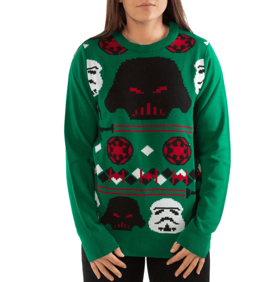 Image of Officially Licensed Green Darth Vader Star Wars Knitted Jumper