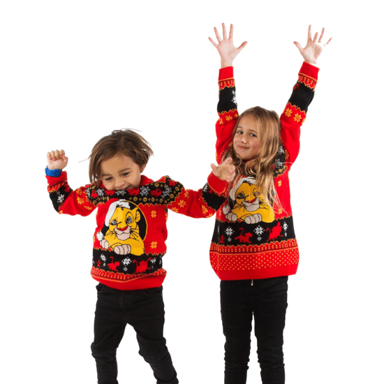 Image of  Officially Licensed Lion Kind Red Knitted Christmas Jumper