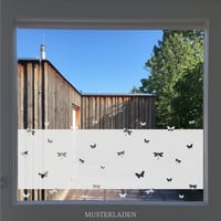 Image 1 of Fensterfolie mit Schmetterlingen und Libellen, Fensterdeko und Sichtschutz aus selbstklebender Folie
