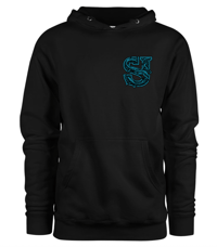 Image 1 of  Hoodie SJ Teal Embroidered 