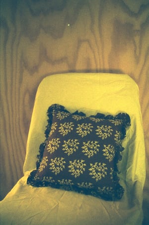 Image of Ivy Hearts ruffle cushion