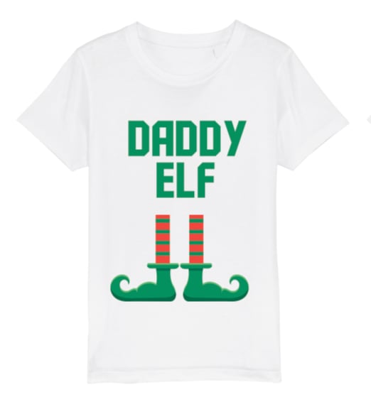 Image of Daddy Elf Funny Printed T-Shirt