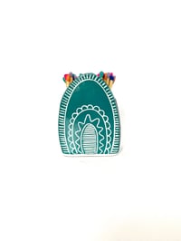 Image 1 of Teal Mini Mountain Matchpot