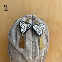 Image 2 of Polymer Clay & Brass Earrings - The Monkey King 2