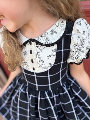 Image of Pre order Black and Cream Jumper Dress