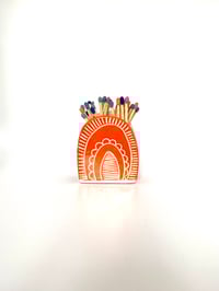 Image 1 of Bright Orange Mini Mountain Matchpot