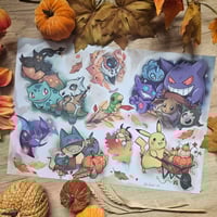 A3 Autumn Pokemon Art Print