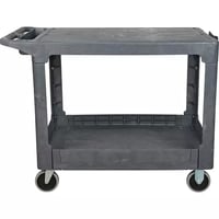 Image 1 of Flat-Shelf Utility Service Cart, 2 Tiers, 25-1/4" x 32-1/4" x 44", 550 lbs. Capacity Model: MP642