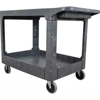 Image 5 of Flat-Shelf Utility Service Cart, 2 Tiers, 25-1/4" x 32-1/4" x 44", 550 lbs. Capacity Model: MP642