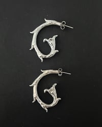 Image 5 of Sprouting Flower Hoop Earrings 