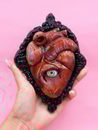 Image 1 of Surreal Anatomical Heart Sculpture with Eye