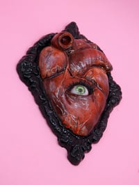Image 4 of Surreal Anatomical Heart Sculpture with Eye