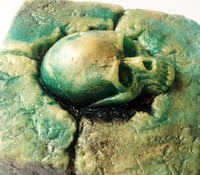Image 2 of I want your SKULL - LIMITED EDITION Gilded Emerald- Celtic Skull Soap, 9 oz. Bath Sabbath Exclusive