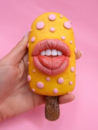Image 1 of Surreal Ice Cream Bar Sculpture with Mouth