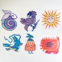 Image 1 of Wyrd Beasts die cut sticker pack