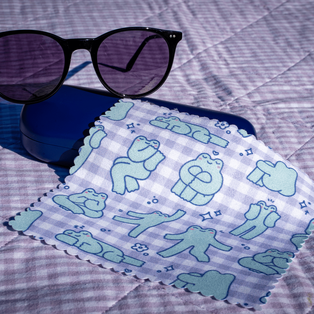 Image of Glasses Cleaning Cloth Frogs