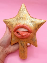 Image 2 of Surreal Christmas Star Tree Topper with Mouth
