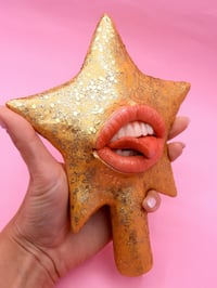 Image 3 of Surreal Christmas Star Tree Topper with Mouth