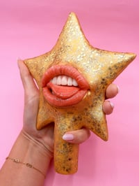Image 4 of Surreal Christmas Star Tree Topper with Mouth