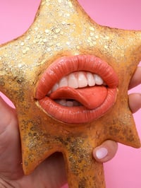 Image 5 of Surreal Christmas Star Tree Topper with Mouth