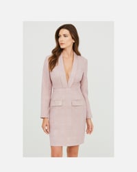 Image 2 of CHOOSY- PLAID Pink Blazer Dress