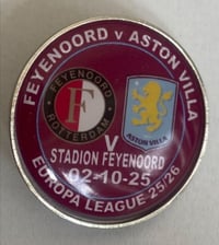Feyernood V Villa Europa league 2/10/25 match Badge 