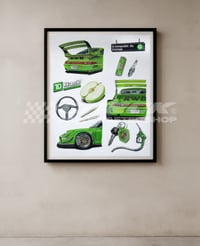 Image 1 of FREE US SHIPPING! 🔥 Evergreen 🍏 RWB Porsche 993 - Giclée Art Print