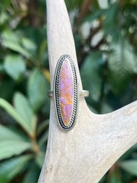 Sterling & Phosphosiderite Ring Sz 9