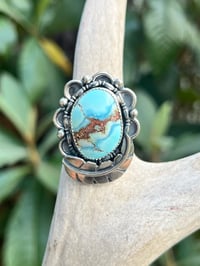 Sterling Silver & Golden Hills Garden Ring Sz 9
