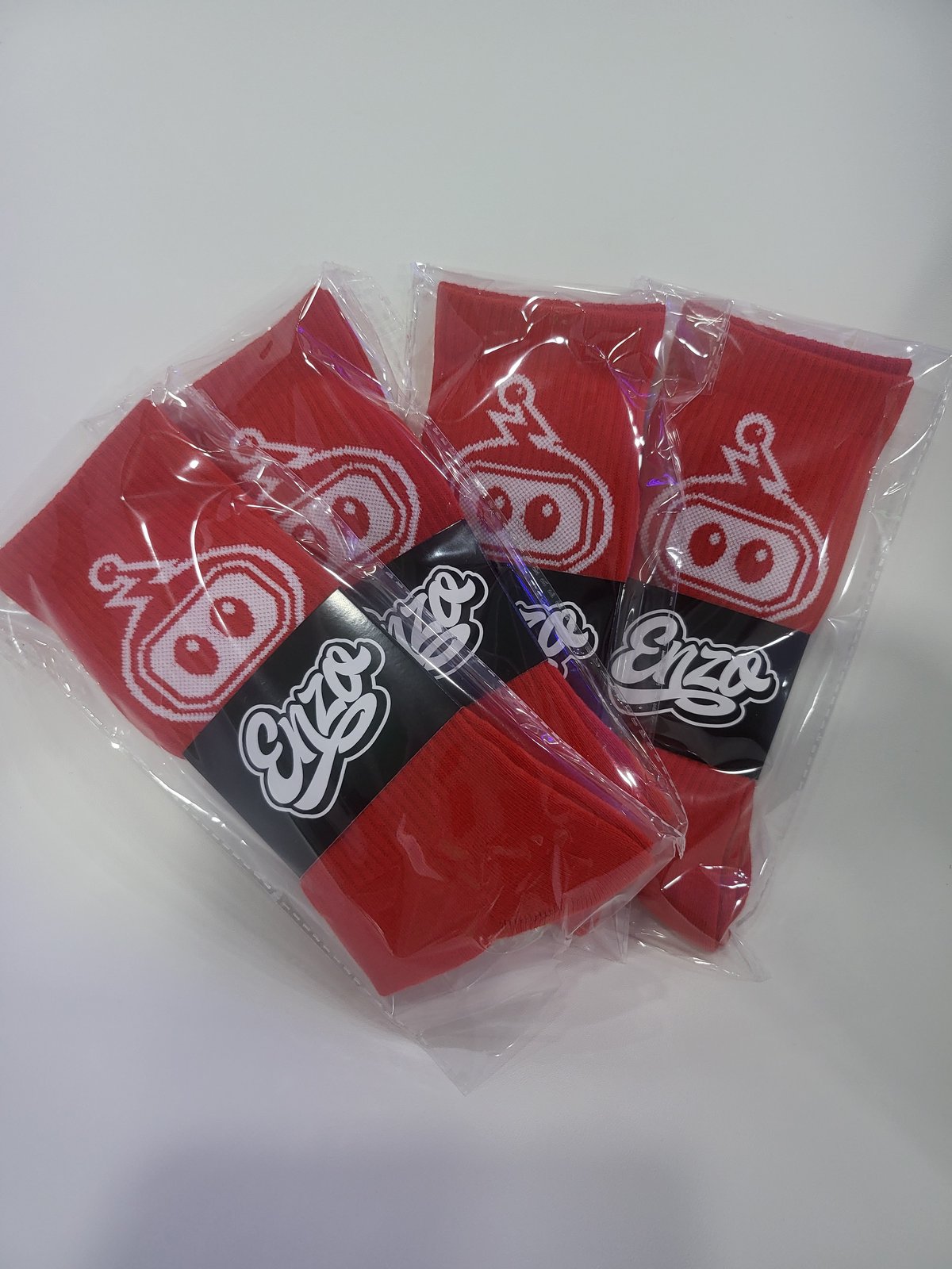 Image of Enzo's Shed 4 Sock Bundle (Red)