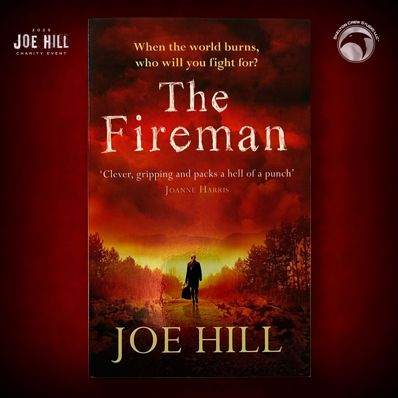 Image of JOE HILL 2025 CHARITY EVENT 8: SIGNED/DOODLED/FIRST EDITION The Fireman UK edition MMP!
