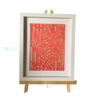 Image 1 of Communication/ mini screen print A5 framed 