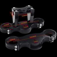 Image 3 of CNC Triple Clamp 45/48 - Razor 10mm stem bolt