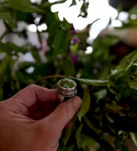 Image 4 of High Bezel Turquoise Ring Sterling Silver 