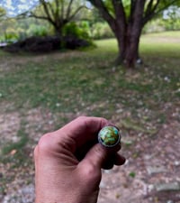 Image 5 of High Bezel Turquoise Ring Sterling Silver 