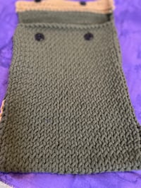 Image 4 of Olive Green and Beige Laptop Case