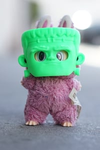 Image 1 of Little Frankie labubu mask.