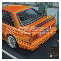 Image 2 of FREE US SHIPPING! 🔥 Car Meet Series - BMW E30 M3 🍊 - Giclée Art Print