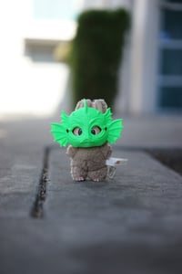Image 4 of Little Miss Swamp monster labubu mask.